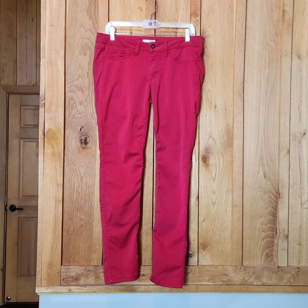 Bongo Y2K Retro Low Rise Stretch Skinny Jeans, Juniors Size 9, Holiday Red